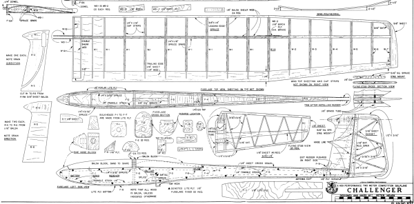 Challenger, Bauplan, Holzbaukasten Segelflugzeug